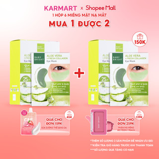 Hộp 6 Mặt nạ giảm thâm quầng mắt Baby Bright Aloe Vera & Fresh Collagen Eye Mask (5gx6)