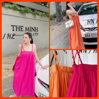 Váy 2s vặn thừng babydoll thô trơn chun lưng 2 màu hàng loại 1 A1707N Nhung Nhớ Boutique