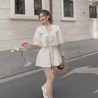 SET ÁO TƠ CỔ BÈO NÚT NGỌC