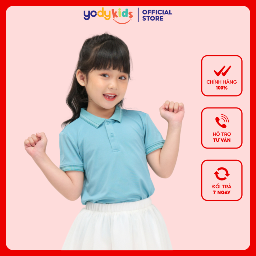 Áo Polo thun YODY cho trẻ em chất liệu Coolmax thoáng mát thân thiện APK5183