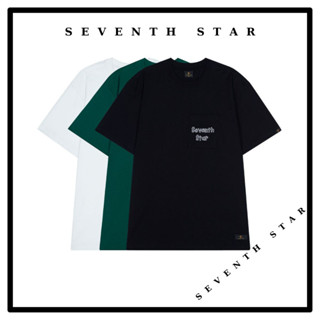 Áo thun Form rộng Tay lỡ Seventh Star Logo thêu Phối Túi