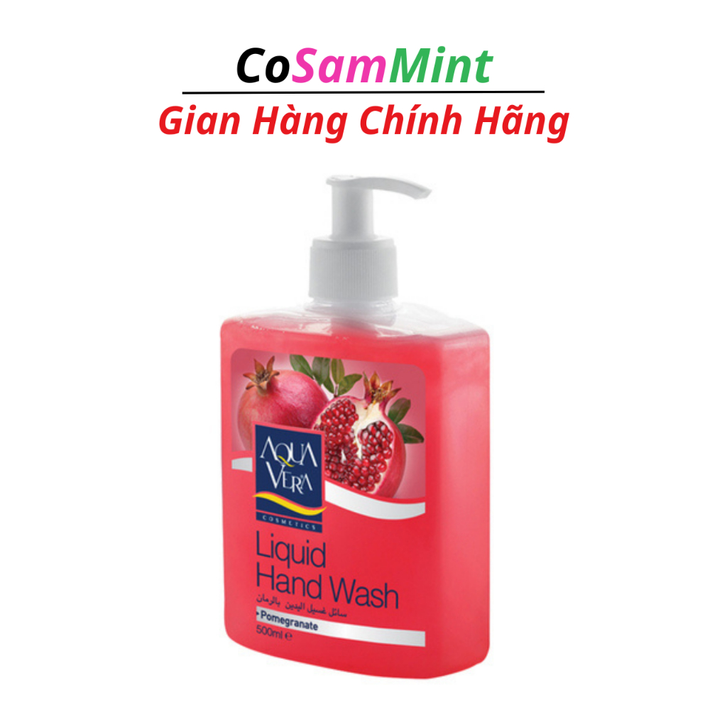 Nước Rửa Tay Aqua Vera 500ml Hương Lựu, Thơm Dịu Dưỡng Da Tay