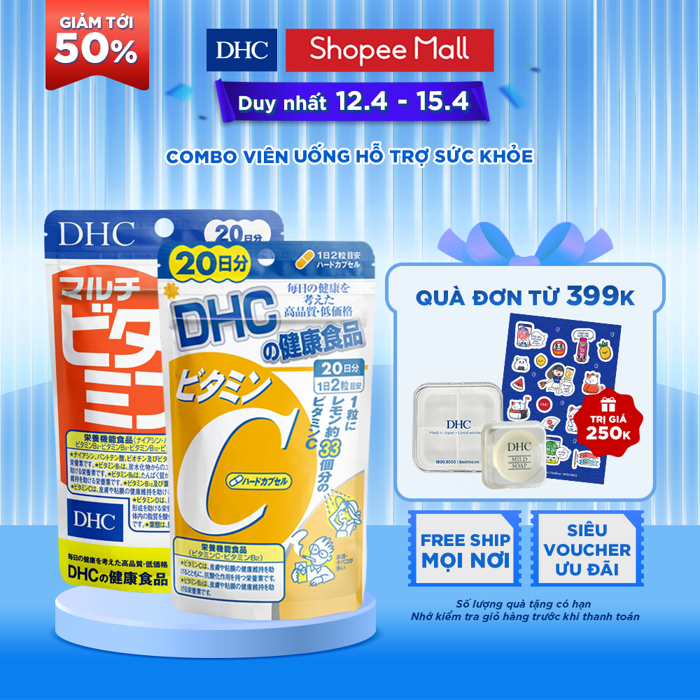 Combo hỗ trợ sức khoẻ 20 Ngày (Vitamin C 40 viên & Vitamin tổng hợp 20 viên)