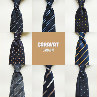 Cà vạt cao cấp cho nam bản 6 cm caravat trẻ trung phụ kiện cưới, mặc vest, suit