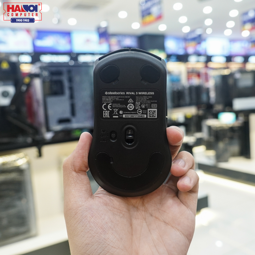 Chuột không dây Steelseries Rival 3 Wireless   Thời lượng pin siêu cao lên đến 400h sử dụng