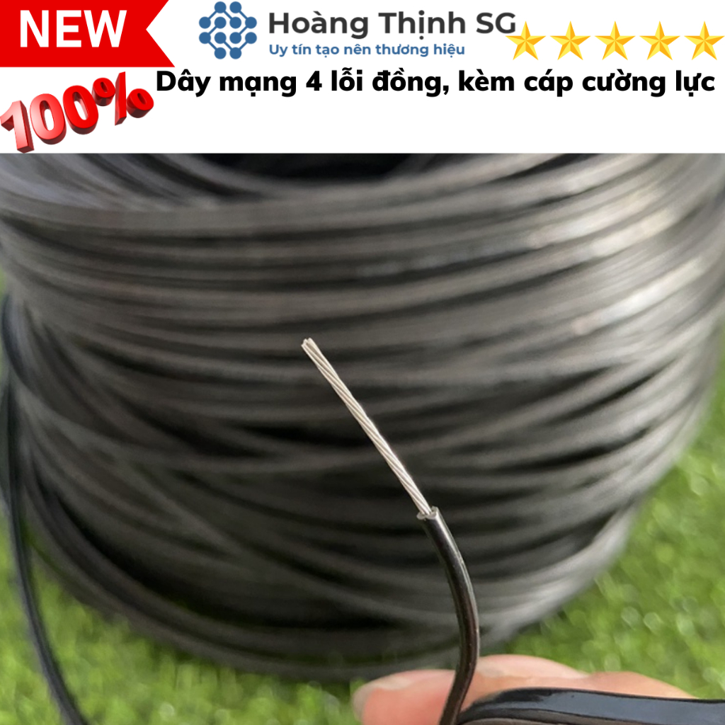 Dây mạng 4 lõi đồng nguyên chất 100% chuyên dùng cho camera, tính theo mét, thương hiệu KADITA