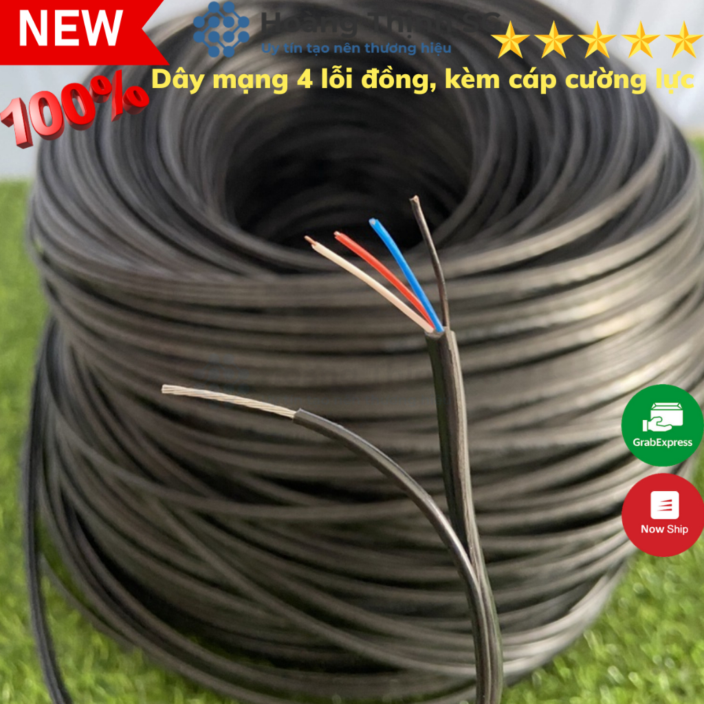 Dây mạng 4 lõi đồng nguyên chất 100% chuyên dùng cho camera, tính theo mét, thương hiệu KADITA