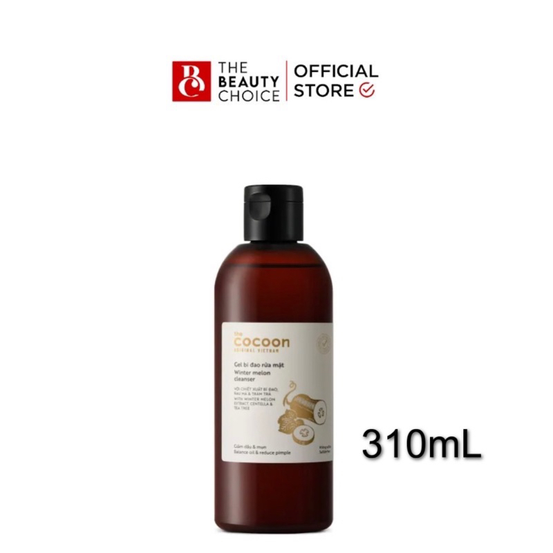 Gel bí đao rửa mặt Cocoon - Winter Melon Cleanser | Size lớn 310mL