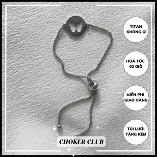 Vòng tay dây rút hình bướm B24 Choker Club