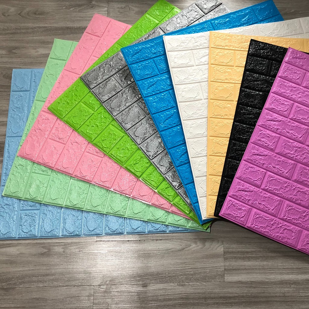 Xốp Dán Tường Gạch 3D Khổ 70x77CM Chống Ẩm Giá Rẻ Dày 3mm