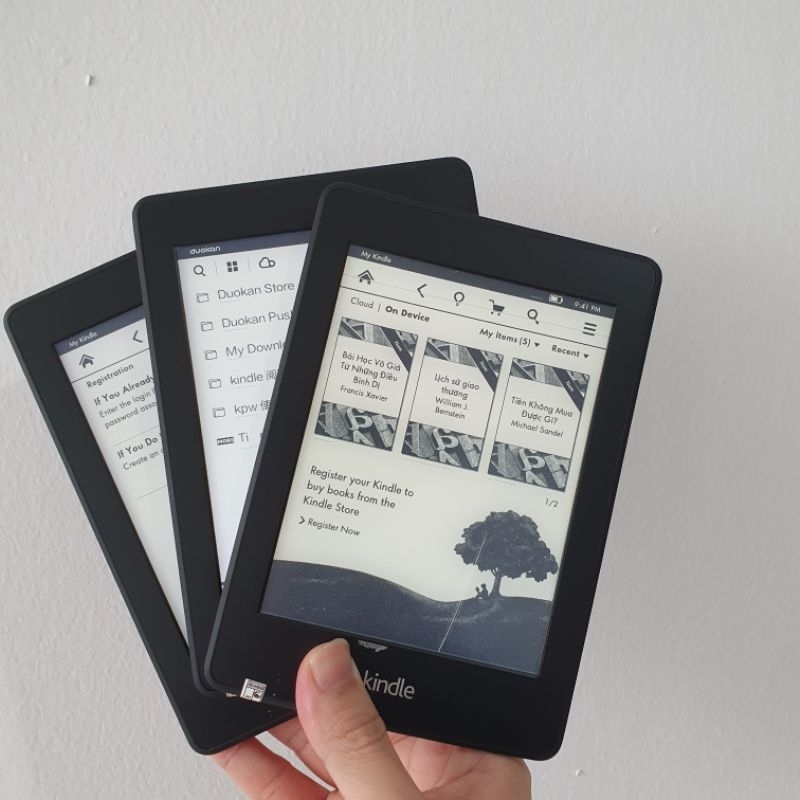 Máy đọc sách Kindle Paperwhite 1,2, 3, (PPW 1 2 3) có đèn nền