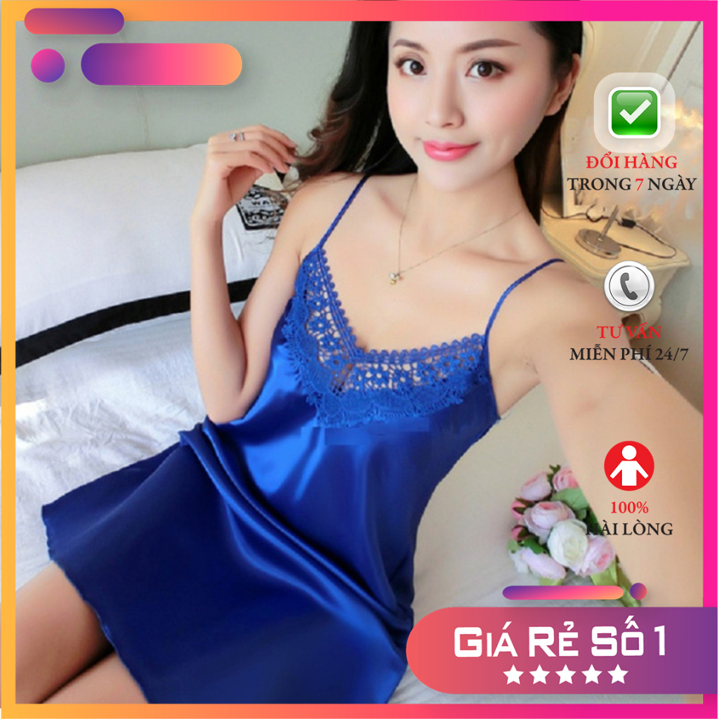 Đầm Ngủ Sexy|Váy Ngủ Sexy Gợi Cảm❣️FreeShip - Có Video Thât❣️Lụa Satin Mềm Mịn Quyến Rũ