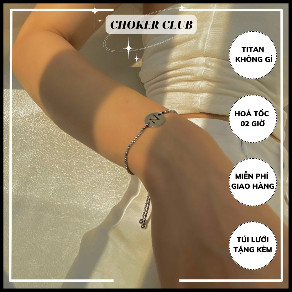 Vòng tay basic mặt chữ B31 Choker Club