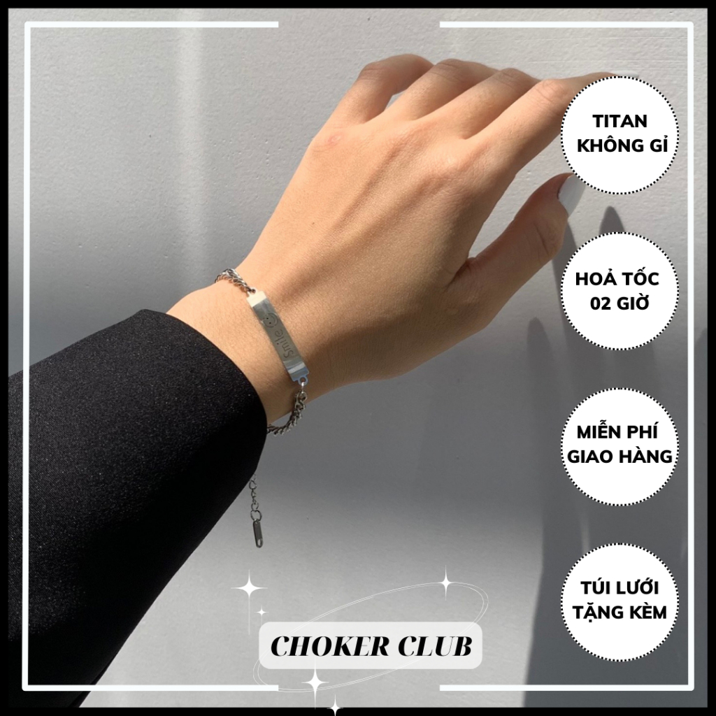 Vòng tay mặt cười smile B27 Choker Club
