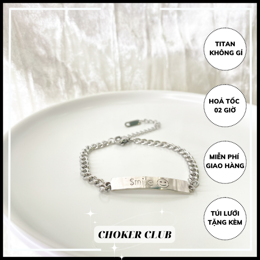 Vòng tay mặt cười smile B27 Choker Club