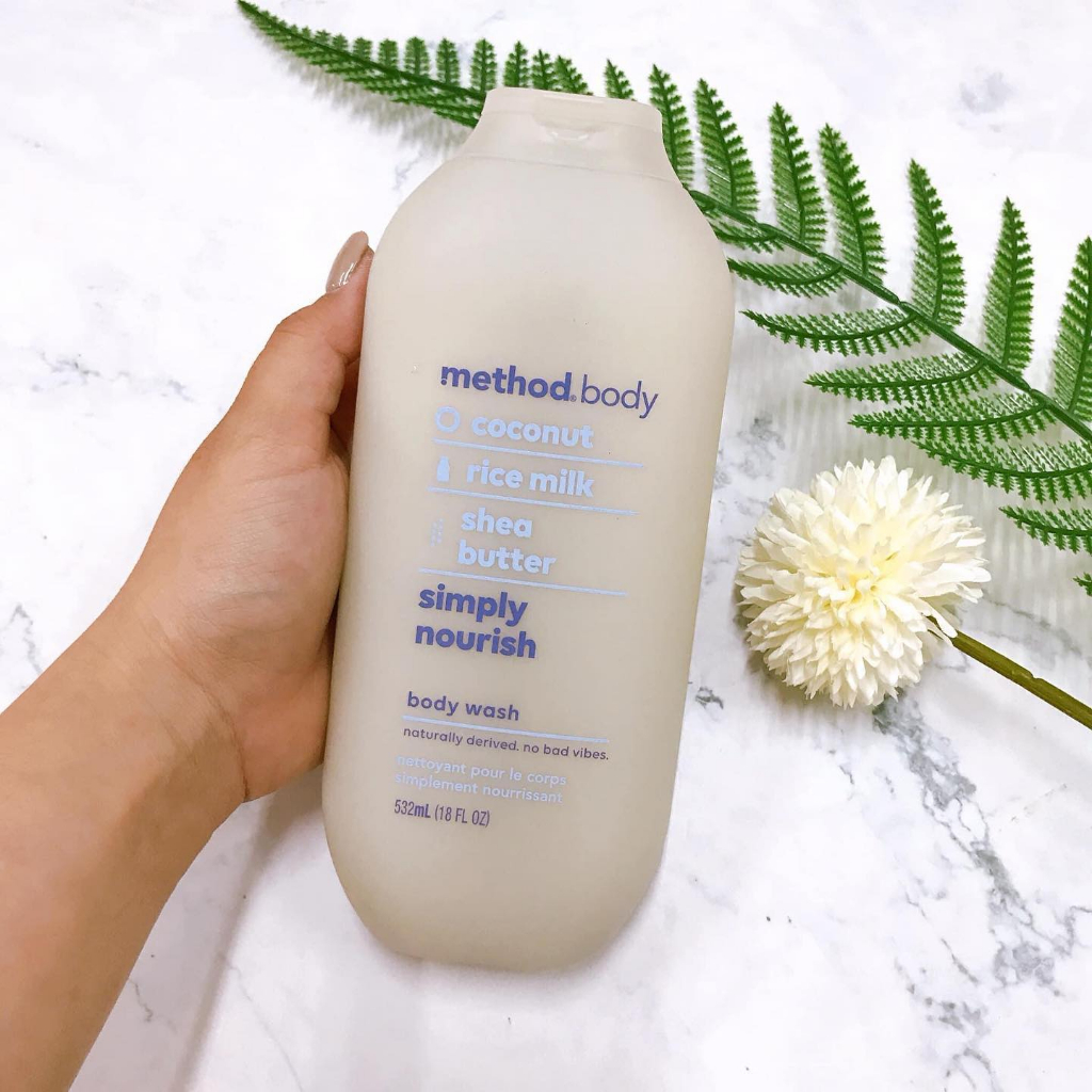 Sữa Tắm Method Body Organic 532ml, Method Body Wash Úc Cấp Ẩm Dữơng Trắng Da Cho Da Mịn Màng Sạch Sâu Từ Bên Trong