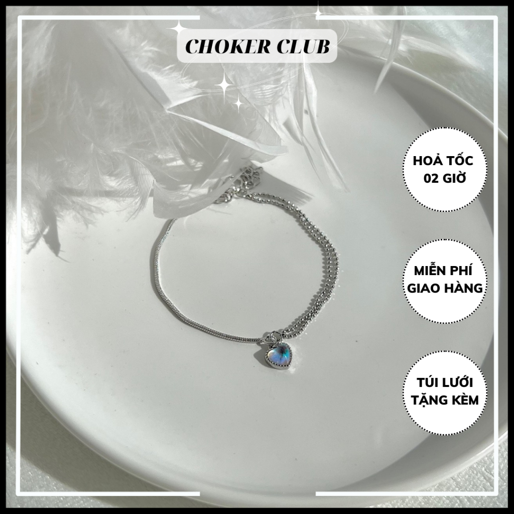 Vòng tay mặt trái tim hologram B52 Choker Club