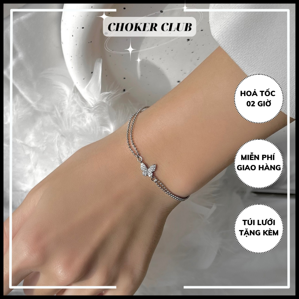 Vòng tay dây mảnh hình bướm B53 Choker Club