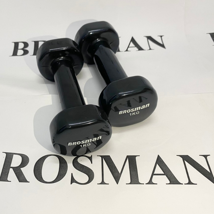 CẶP TẠ TAY BROSMAN 1KG ĐEN NHẬP KHẨU