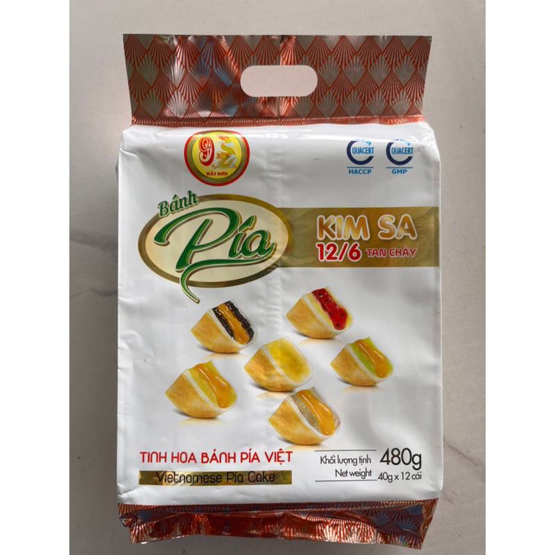 Bánh pía kim sa tan chảy Hải Sơn 12 chiếc mix 6 vị