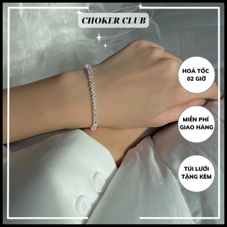 Vòng tay chuỗi hạt màu trắng trong hologram B54 Choker Club