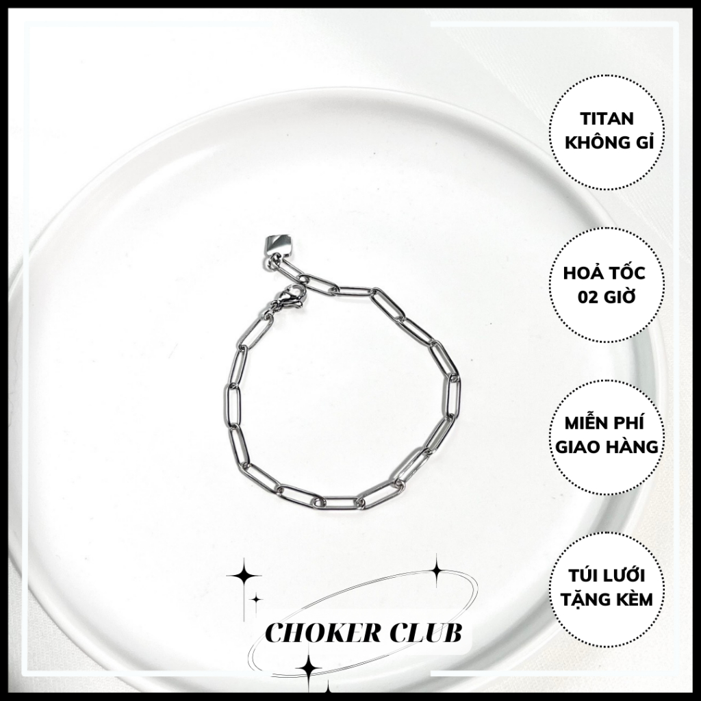 Vòng tay basic xích nhỏ B55 Choker Club