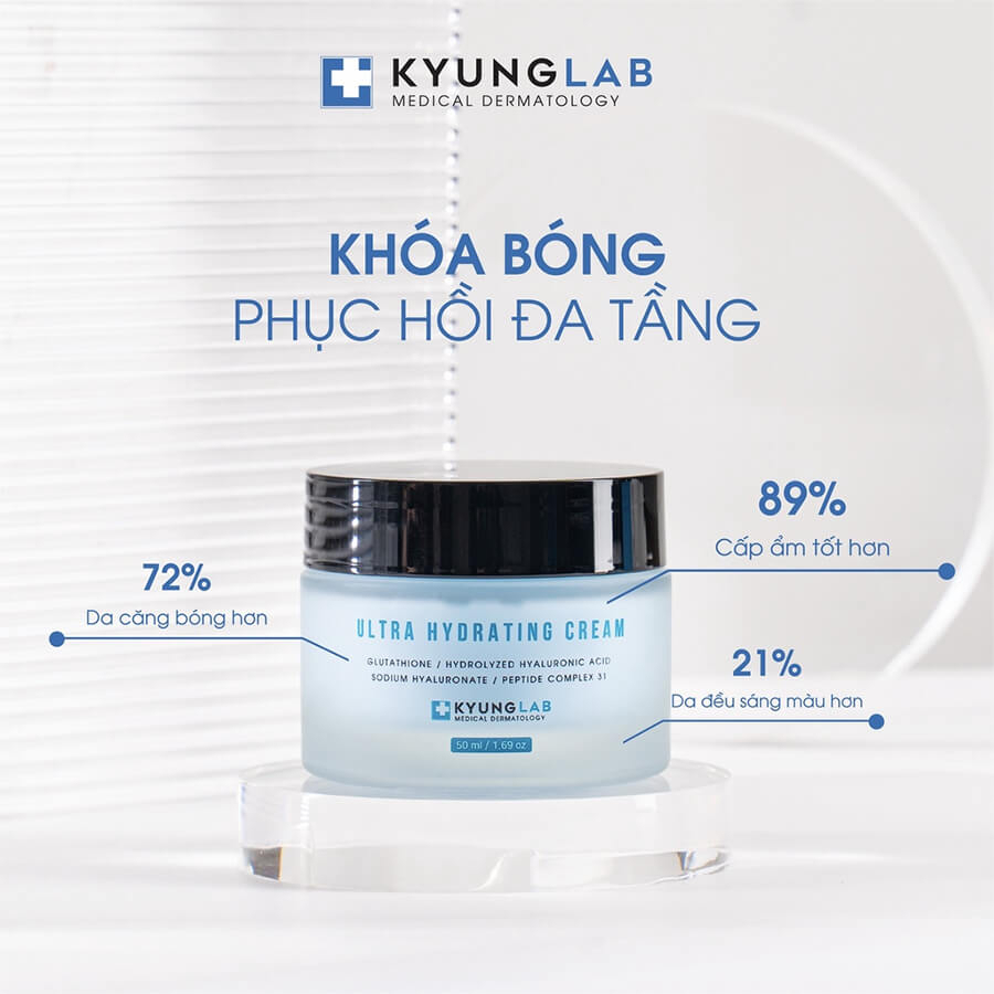 Kem dưỡng ẩm, khóa bóng phục hồi đa tầng cho mọi loại da Kyung Lab Ultra Hydrating Cream 50ml
