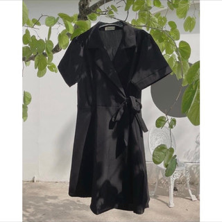 Đầm cổ vest thắt eo 4 màu (kèm hình thật)