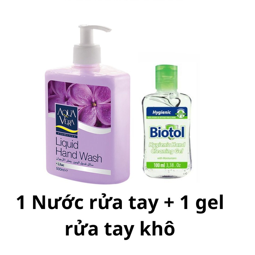 Nước Rửa Tay Aqua Vera 500ml Hương Hoa Tử Đinh Hương, Thơm Dịu Dưỡng Da Tay