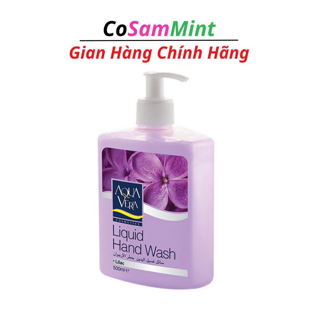 Nước Rửa Tay Aqua Vera 500ml Hương Hoa Tử Đinh Hương, Thơm Dịu Dưỡng Da Tay