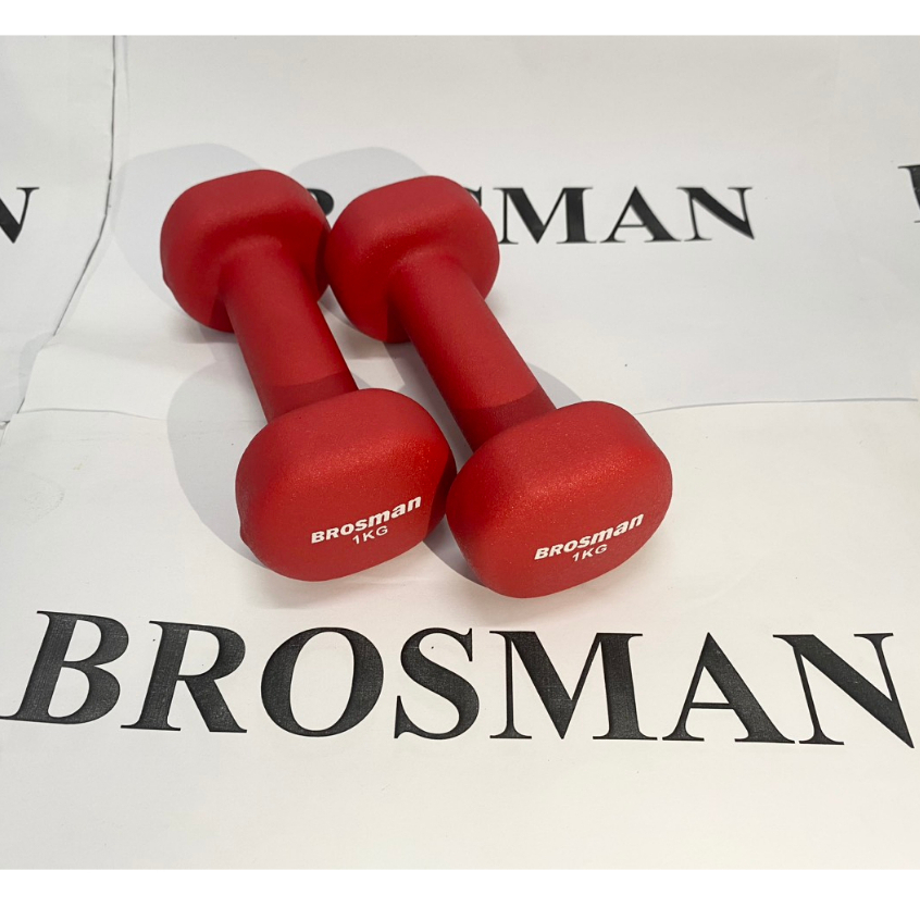 CẶP TẠ TAY BROSMAN 1KG ĐỎ NHẬP KHẨU