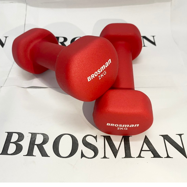 CẶP TẠ TAY  2KG BROSMAN ĐỎ NHẬP KHẨU