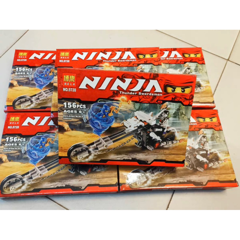 Mô hình lắp ráp Ninjago season 1 Bela 9728 2259 Skull Motorbike - Đồ chơi xếp hình Xe motor xương