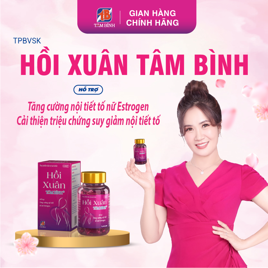 [Combo 3 hộp] Viên uống nội tiết tố nữ Hồi Xuân Tâm Bình - Hỗ trợ tăng cường nội tiết Estrogen