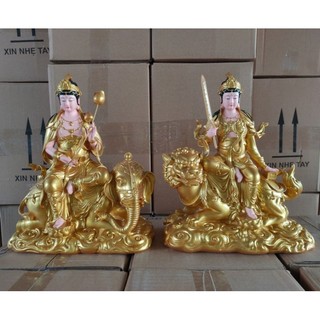 Tượng phổ hiền bồ tát, văn thù bồ tát cao 30cm