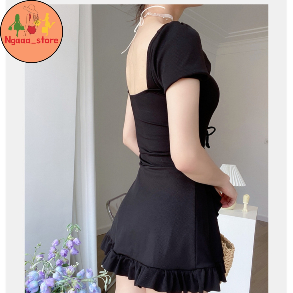 Đồ bơi nữ đi biển 1 mảnh kín đáo BK25, Bikini liền thân có quần bảo hộ chân váy phong cách hàn quốc trẻ trung | BigBuy360 - bigbuy360.vn
