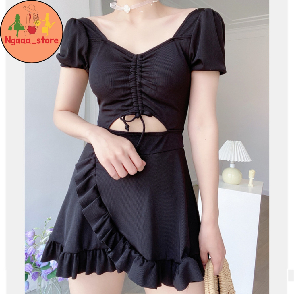 Đồ bơi nữ đi biển 1 mảnh kín đáo BK25, Bikini liền thân có quần bảo hộ chân váy phong cách hàn quốc trẻ trung | BigBuy360 - bigbuy360.vn