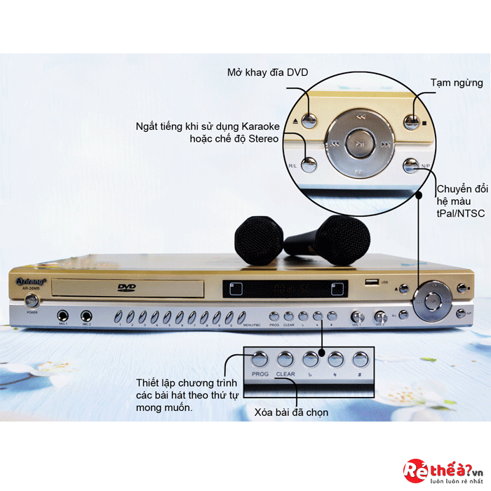 Đầu DVD Karaoke Arirang AR-36MB