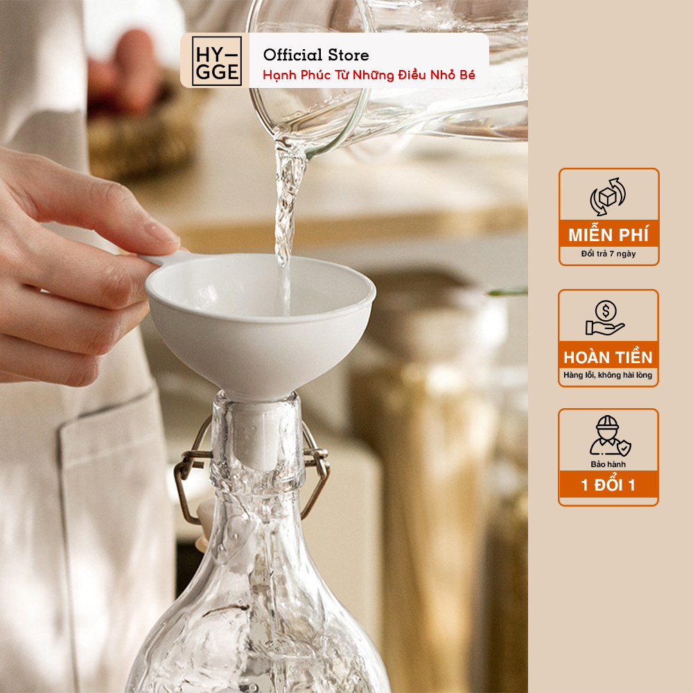 Phễu Nhựa Mini Trắng Di Động Tiện Dụng Đa Năng