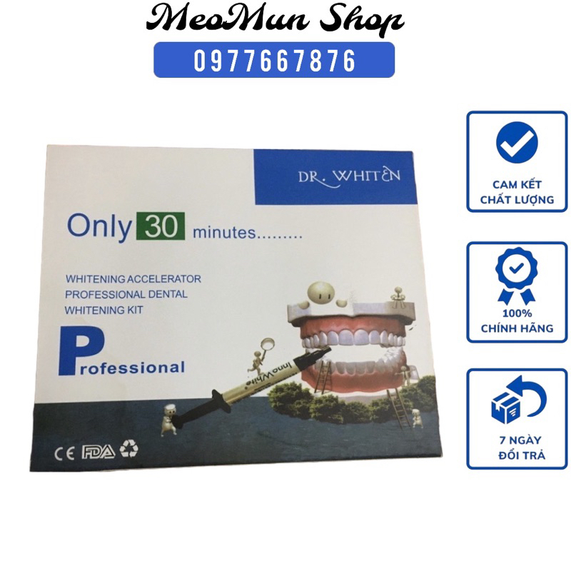 Bộ thuốc làm trắng răng dùng trong spa dr whiten