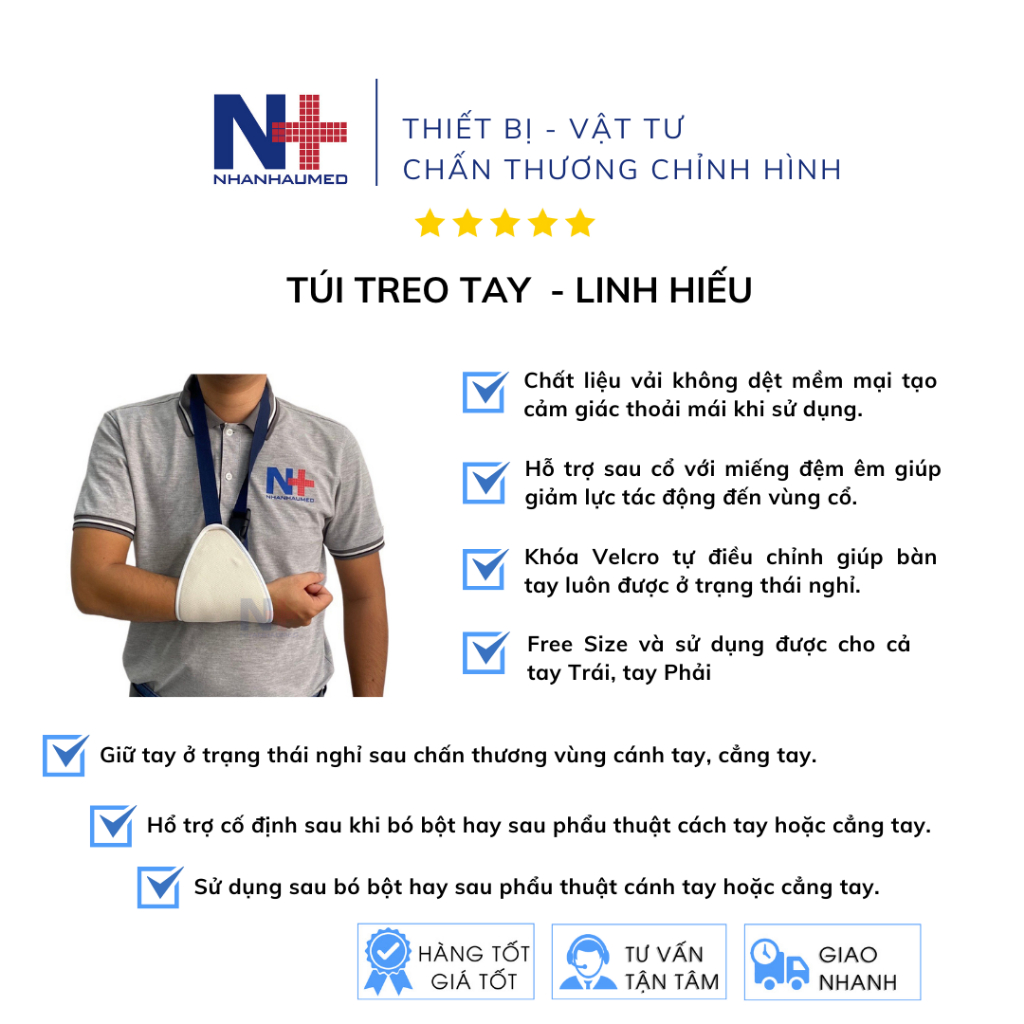 Túi Treo Tay, Đai Treo Tay Bó Bột, Đai Treo Tay Cho Người Bị Gãy, Đai Treo Tay Chấn Thương, Đai Treo Tay Tam Giác, Tốt