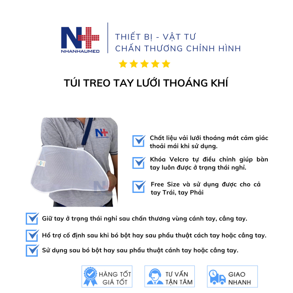 Túi Treo Tay, Đai Treo Tay Bó Bột, Đai Treo Tay Cho Người Bị Gãy, Đai Treo Tay Chấn Thương, Đai Treo Tay Tam Giác, Lưới