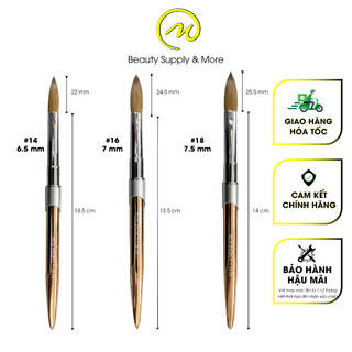 Cọ đắp móng bột gold cán nhôm/cọ làm nail số 14-16-18.