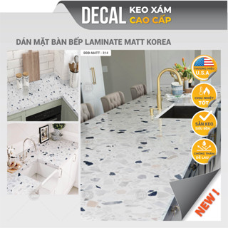 Giấy DECAL Decal24h dán mặt bàn, bếp, đá Terrazzo loại dày cao cấp chống nước, chịu nhiệt tốt DDB-314