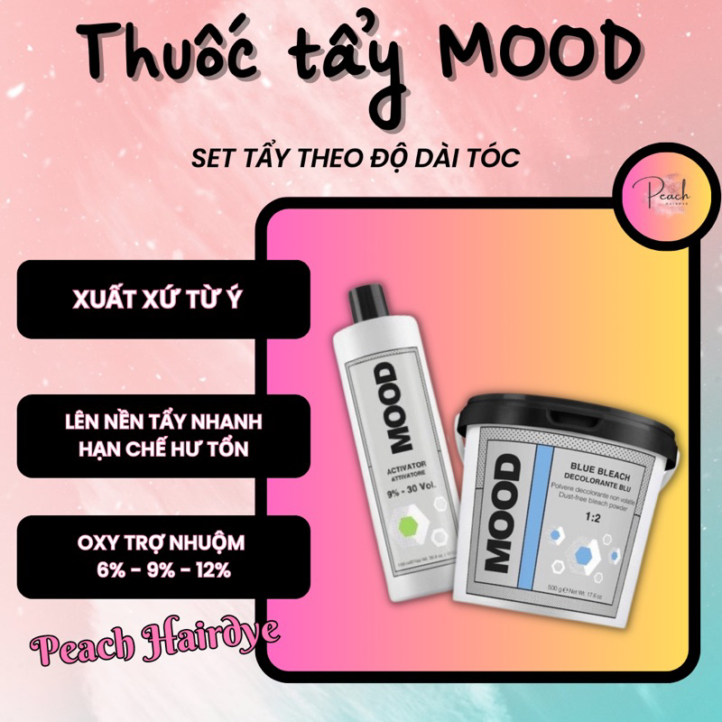 Tẩy Tóc MOOD Italy - Set tẩy theo độ dài tóc