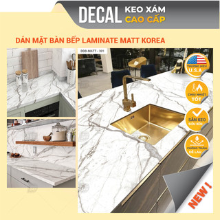 Tấm dán mặt bếp giả đá loại dày chịu nhiệt cao cấp khổ lớn 120cm dán mặt bàn dán bếp chống dầu mỡ Decor24h DDB-301 