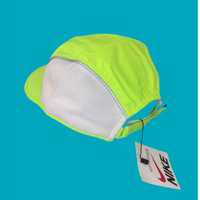 Mũ lưỡi trai Nón kết N.ike cao cấp vải Dù trơn Phối Nỉ thoáng khí Màu Xanh dạ quang N-384.