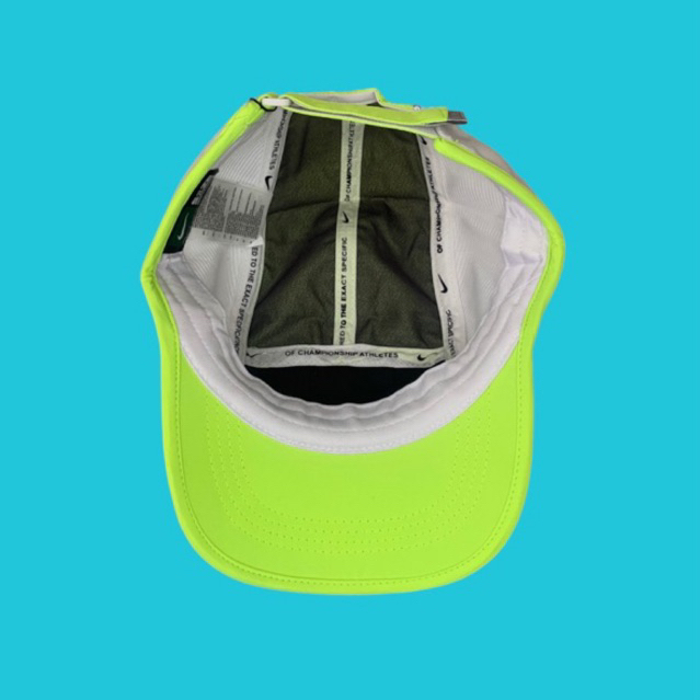 Mũ lưỡi trai Nón kết N.ike cao cấp vải Dù trơn Phối Nỉ thoáng khí Màu Xanh dạ quang N-384.