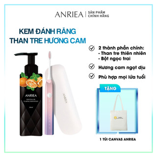 Combo ưu đãi Bàn chải đánh răng điện cảm ứng Anriea và kem đánh răng hương cam Anriea - Hàng chính hãng Anriea A17.A05