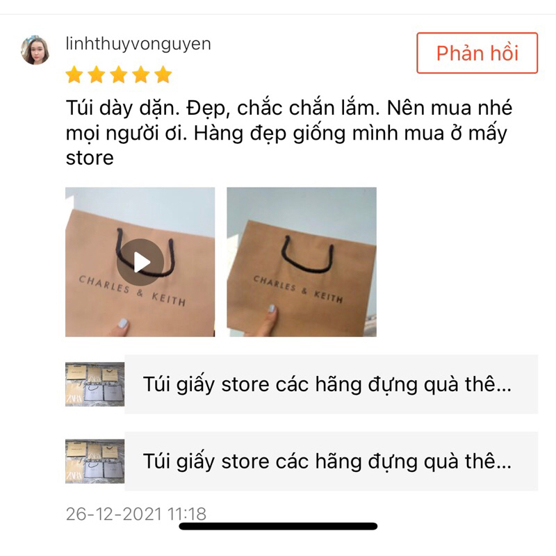 MUA 10 TẶNG 1- Túi giấy store tặng quà thêm xinh